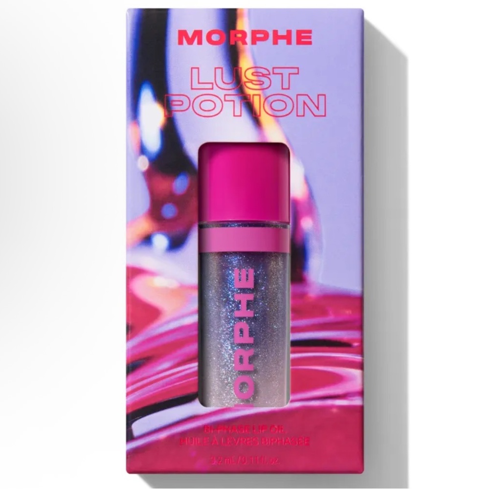 Morphe Lust Potion Lip Gloss - Pink Cap with Iridescent Glitter